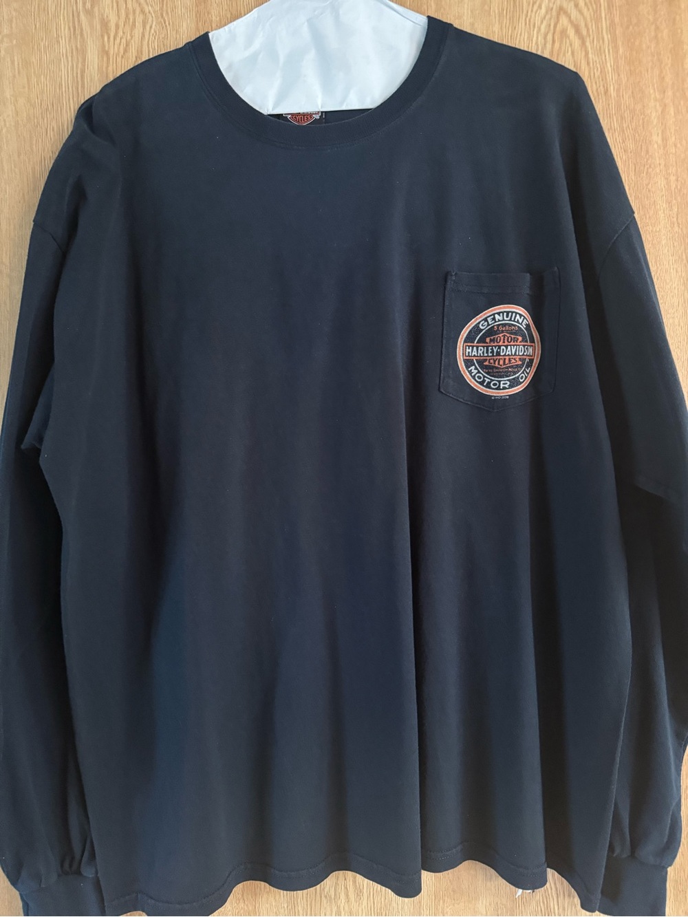 Harley-Davidson Men's Black Long Sleeve Pocket Tee